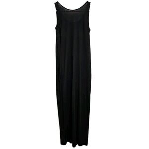 COS Sleeveless Dress Sz XS Double Layered Knit Tank Midi Pockets‎ Lyocell Black